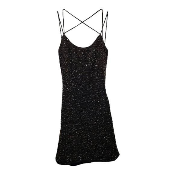 Revolve NBD Nimah Sparkling Black Beaded Sequin Mini Dress - Size S - Picture 3 of 9
